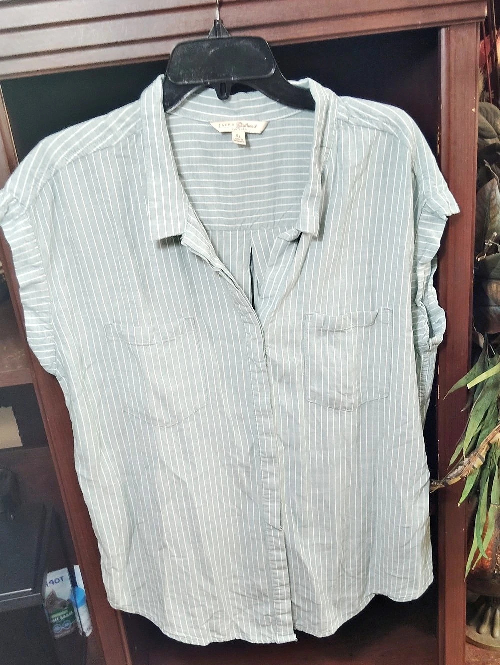 Jach S girlfriend Striped Rayon Shirt Size XL